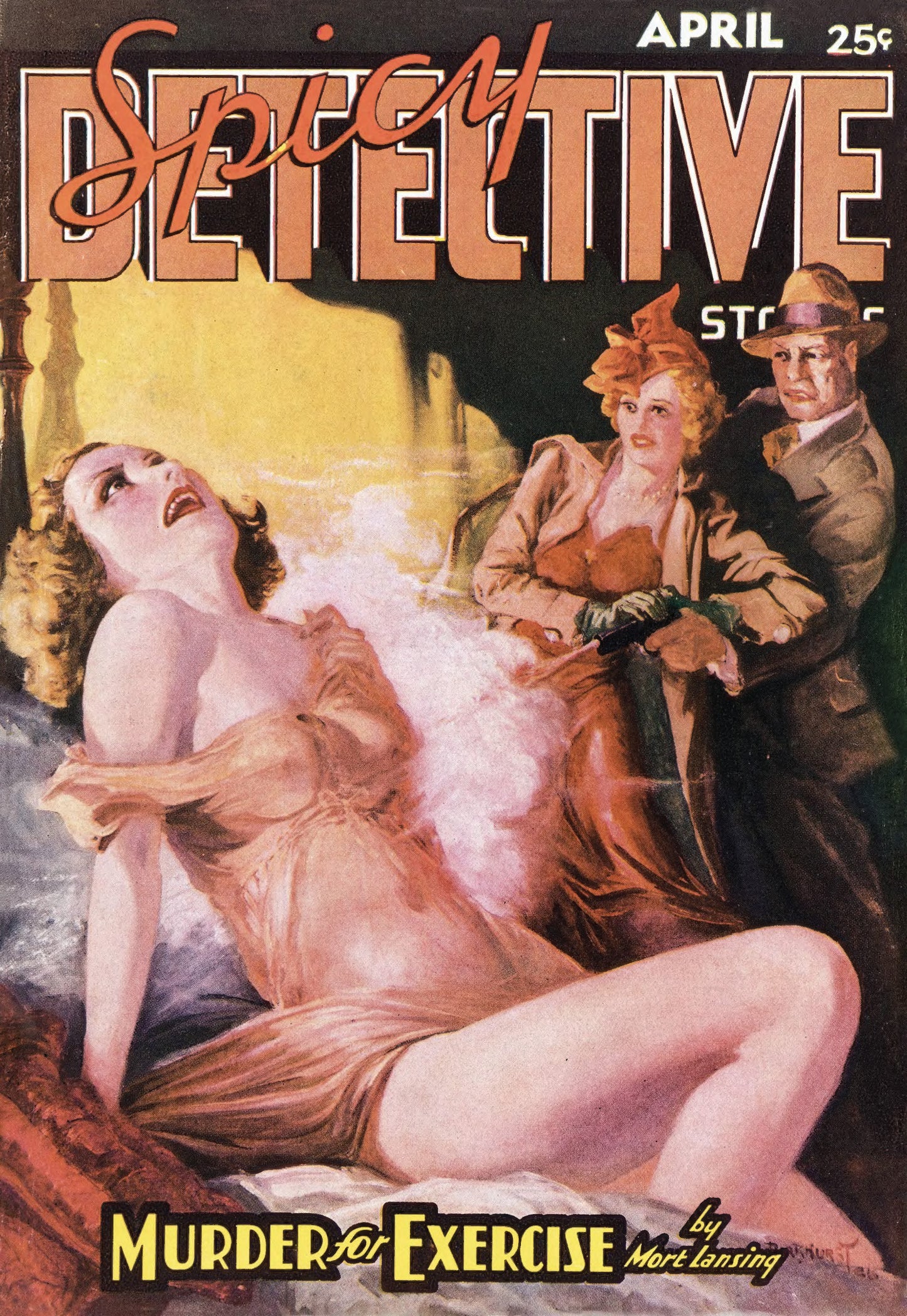 Spicy Detective April 1937 pulp reprint Mort Lansing Robert Leslie Bellem