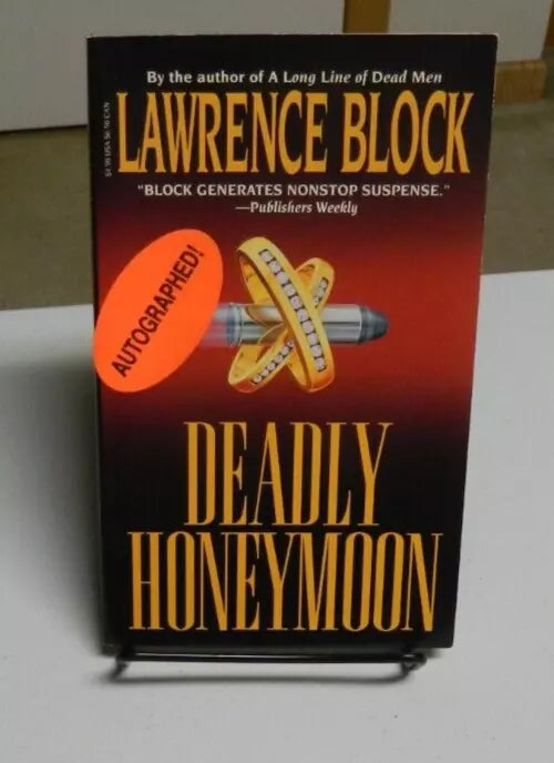 SIGNED Deadly Honeymoon by Lawrence Block (1995, Paperback)