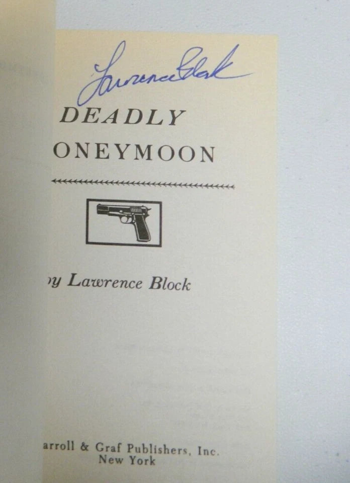 SIGNED Deadly Honeymoon by Lawrence Block (1995, Paperback)