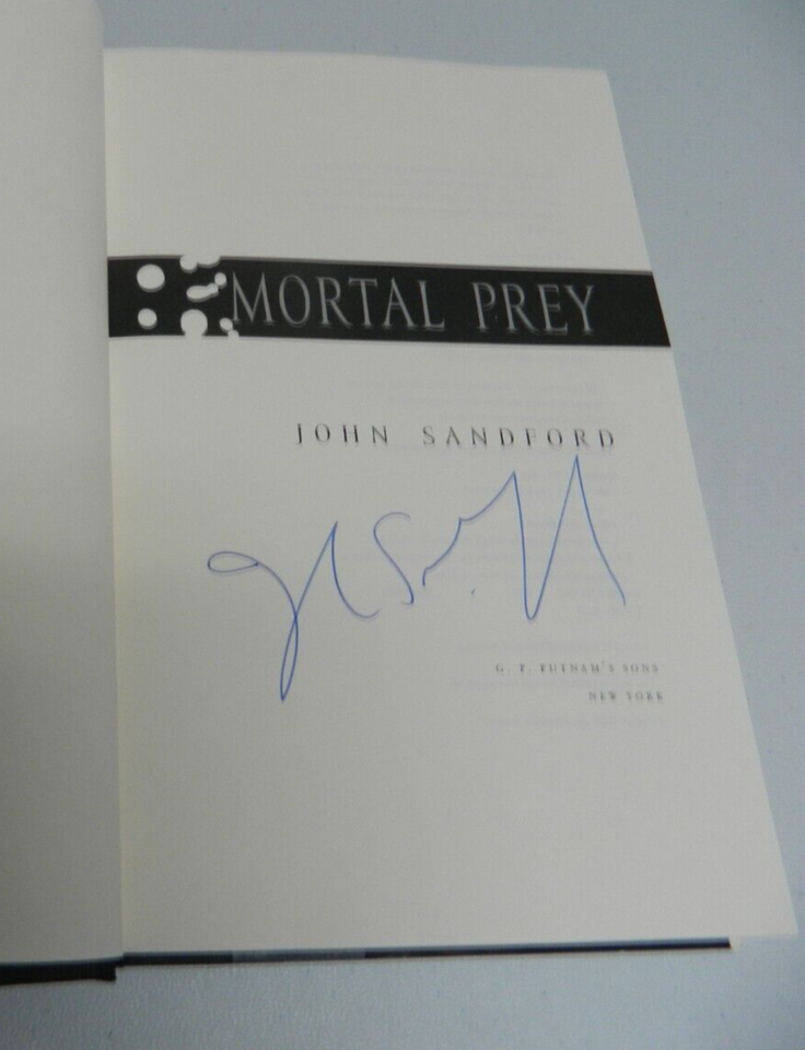 SIGNED Mortal Prey by John Sandford (2002, Hardcover)